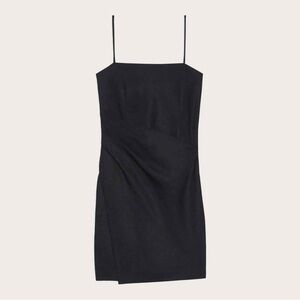 knee length dresses for ladies Saulay Square Neck Linen Midi Dress main image 0